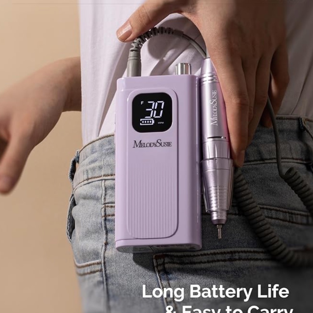 MelodySusie  Clip-On Cordless Essential Nail Drill, PURPLE! - Picture 5 of 10